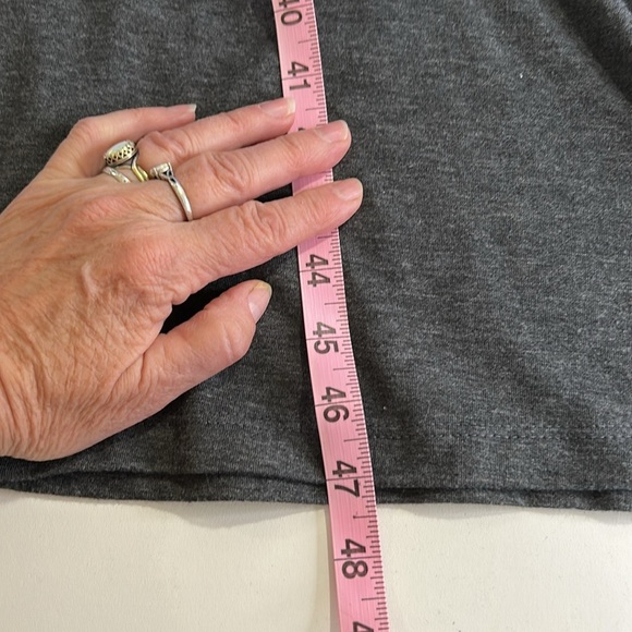 LA CLEF 2X tank dress soft 95% cotton 5%spandex grey scoop neck made in USA - Picture 13 of 15